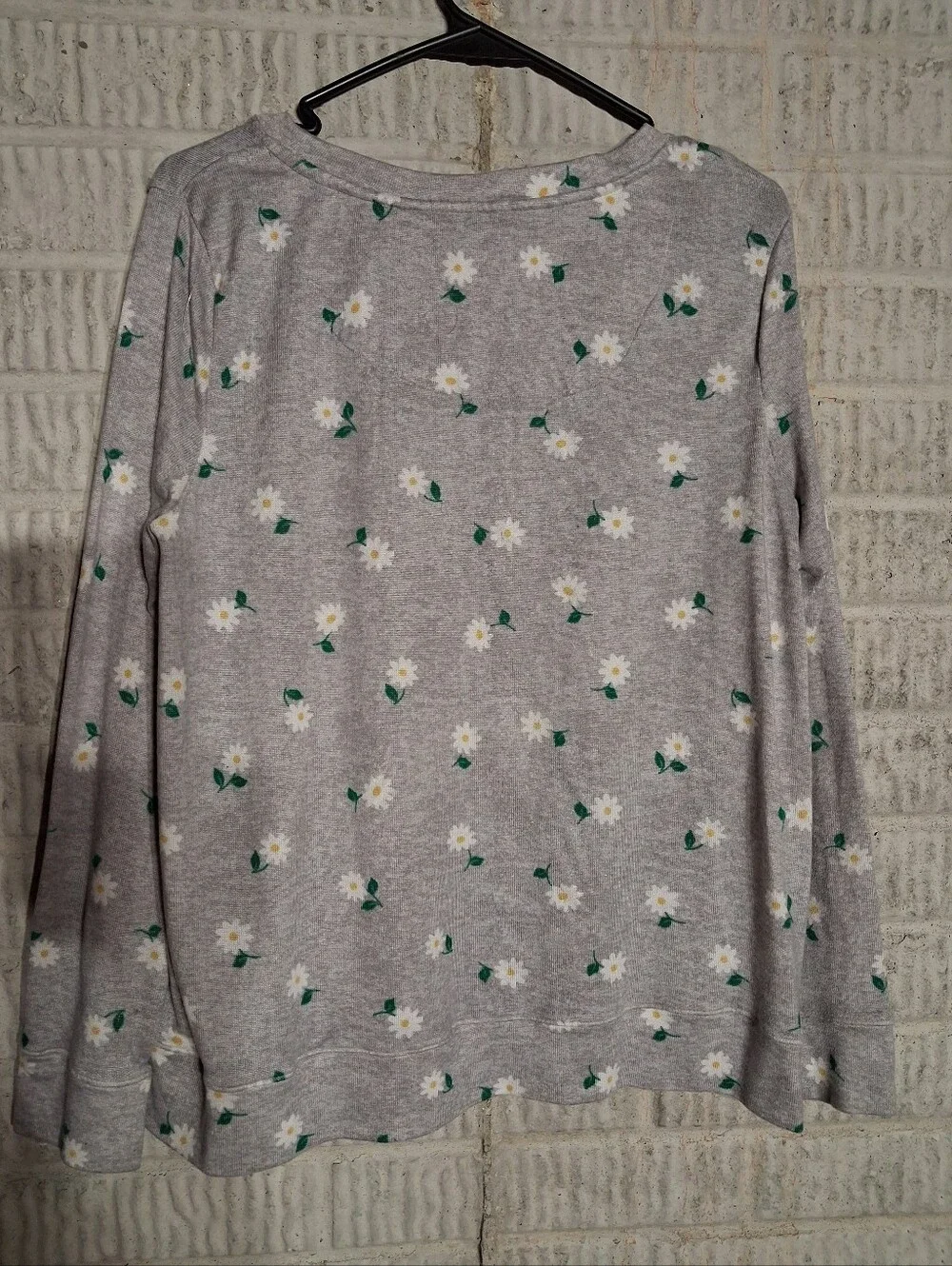 kate spade Gray Floral Sweatshirt with White Daisies